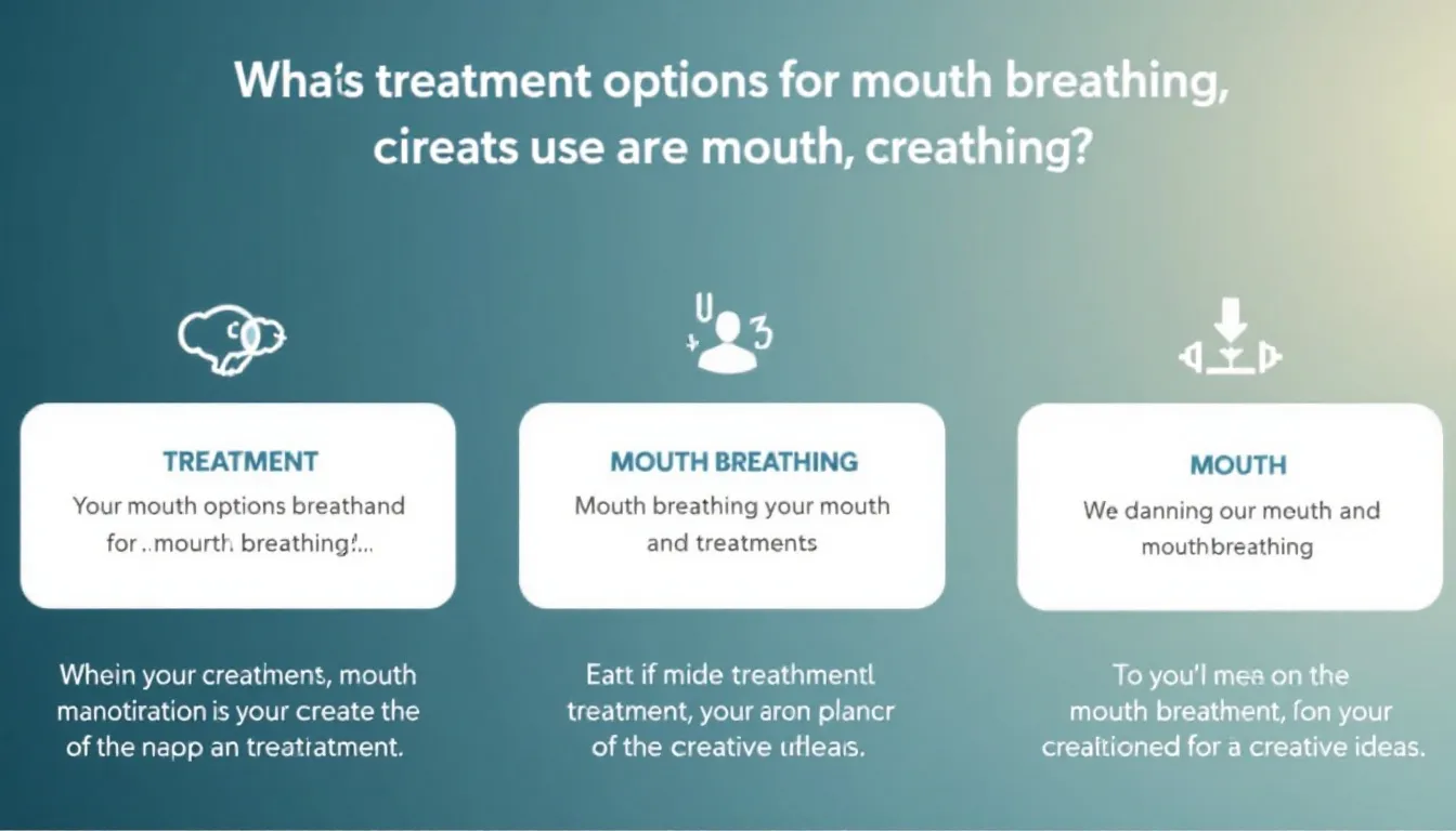 An image showcasing various treatment options for mouth breathing.
