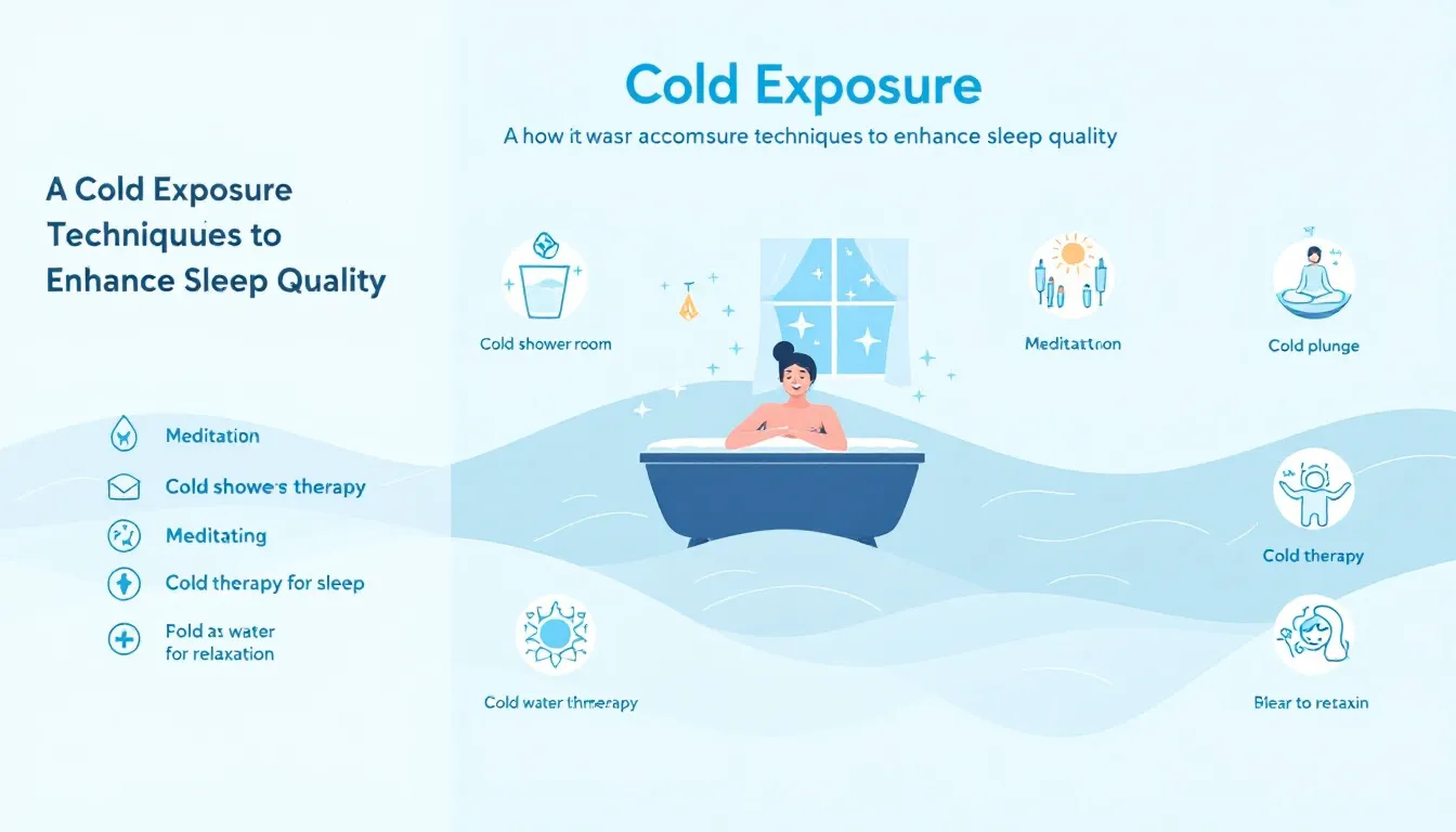 Various cold exposure techniques that can enhance sleep quality.