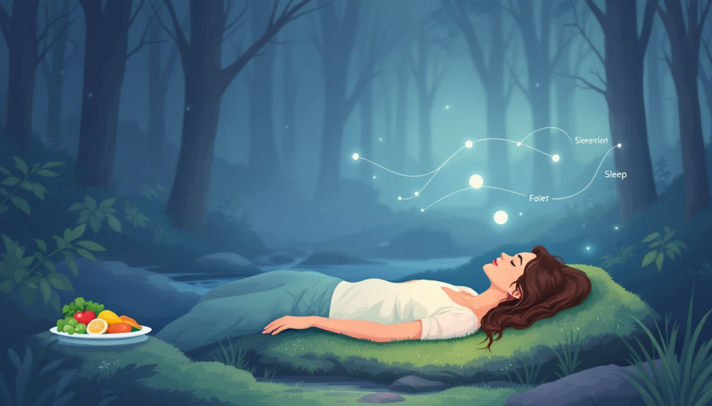 A visual showing the impact of paleo diet on sleep hormones.