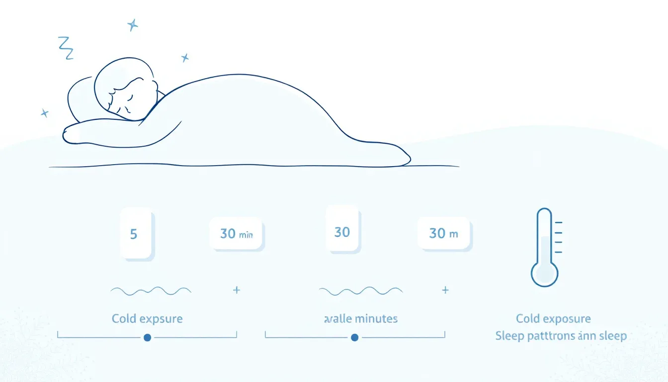 The timing and duration of cold exposure for improved sleep.